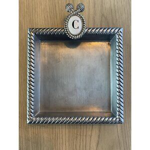 Mud Pie Napkin Holder Monogram Initial C 2009
